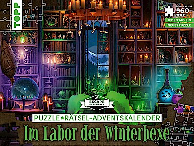 Puzzle-Rätsel-Adventskalender: Im Labor der Winterhexe - 24 Puzzles mit insgesamt 960 Teilen