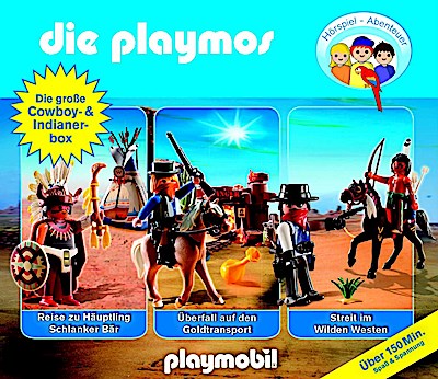 Die Playmos - Die Cowboy- und Indianerbox, 3 Audio-CDs