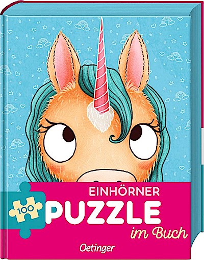 Einhörner. Puzzle im Buch. 100 Teile