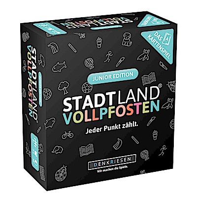 DENKRIESEN - STADT LAND VOLLPFOSTEN® - Das Kartenspiel - JUNIOR EDITION "Jeder Punkt zählt."
