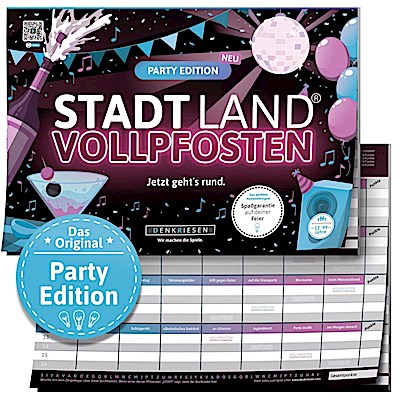 DENKRIESEN - STADT LAND VOLLPFOSTEN® - PARTY EDITION - "Jetzt geht’s rund."