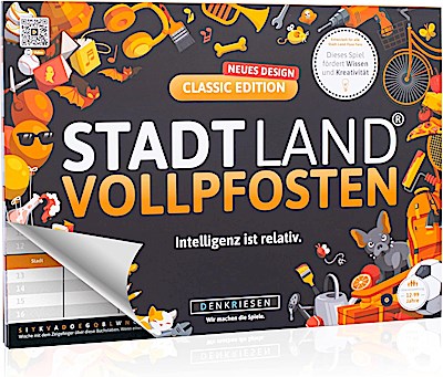 DENKRIESEN - STADT LAND VOLLPFOSTEN® - CLASSIC EDITION - "Intelligenz ist relativ." - A4