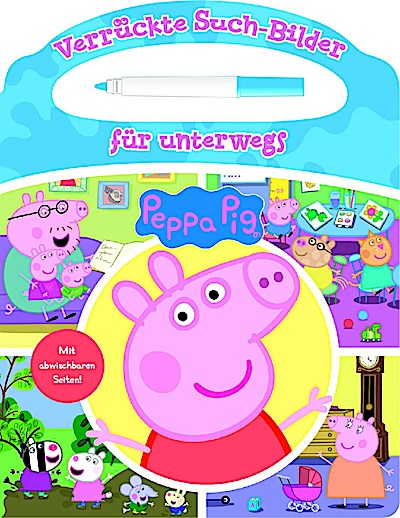 Peppa Pig - Verrückte Such-Bilder für unterwegs - Wimmelbuch - Pappbilderbuch mit Stift und abwischbaren Seiten ab 3 Jahren - Peppa Wutz