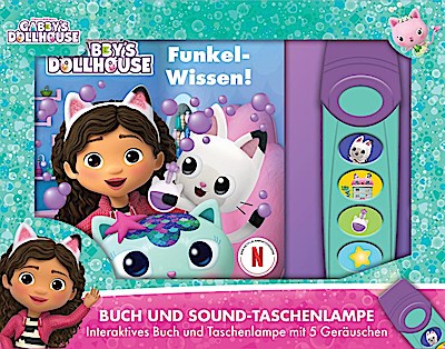 Gabby’s Dollhouse - Funkel-Wissen! - Pappbilderbuch mit Taschenlampe und Glitzerseiten - Bilderbuch mit 5 tollen Geräuschen