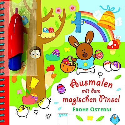 Ausmalen mit dem magischen Pinsel. Frohe Ostern!