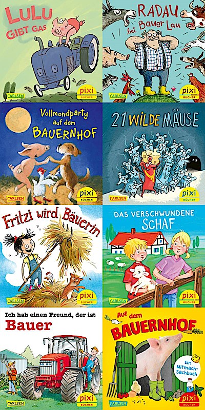 Pixi-8er-Set 253: Pixis Abenteuer auf dem Bauernhof (8x1 Exemplar), 8 Teile