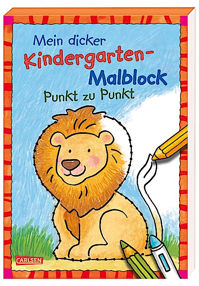 Mein dicker Kindergarten-Malblock: Punkt zu Punkt