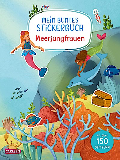 Mein buntes Stickerbuch: Meerjungfrauen