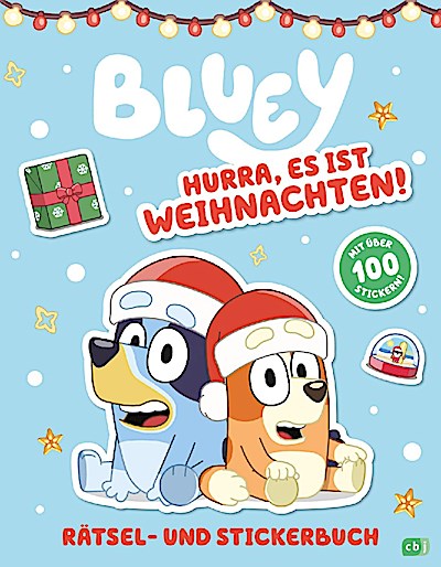 BLUEY - Hurra, es ist Weihnachten! - Rätsel- und Stickerbuch