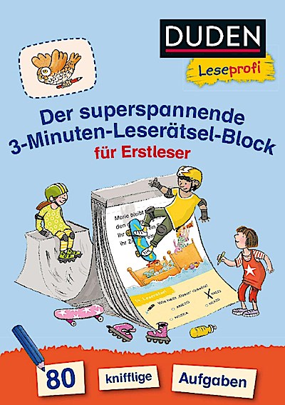 Duden Leseprofi - Der superspannende 3-Minuten-Leserätsel-Block für Erstleser