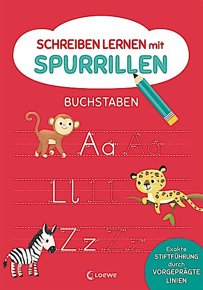 Schreiben lernen mit Spurrillen - Buchstaben