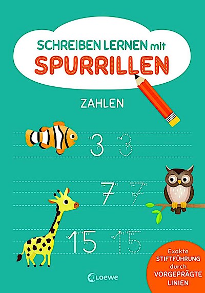 Schreiben lernen mit Spurrillen - Zahlen