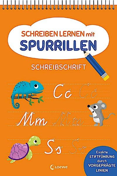 Schreiben lernen mit Spurrillen - Schreibschrift