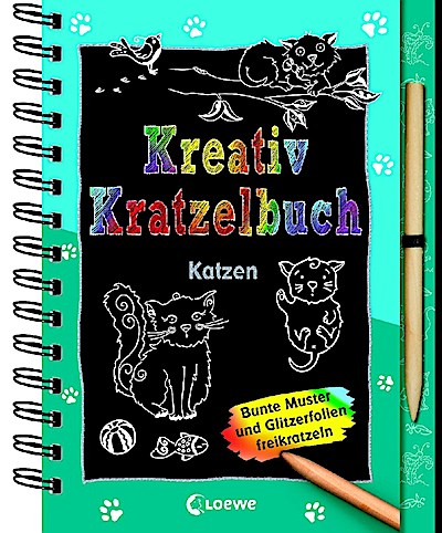 Kreativ-Kratzelbuch: Katzen