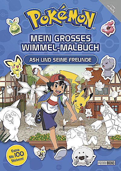 Pokémon: Mein großes Wimmel-Malbuch - Ash und seine Freunde