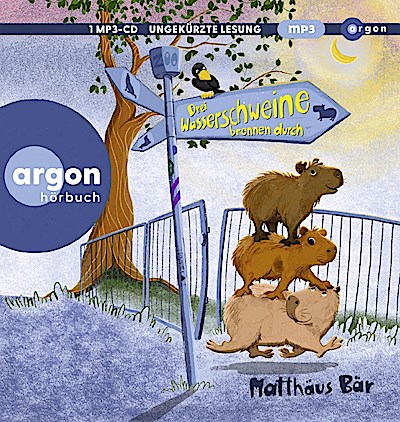 Drei Wasserschweine brennen durch