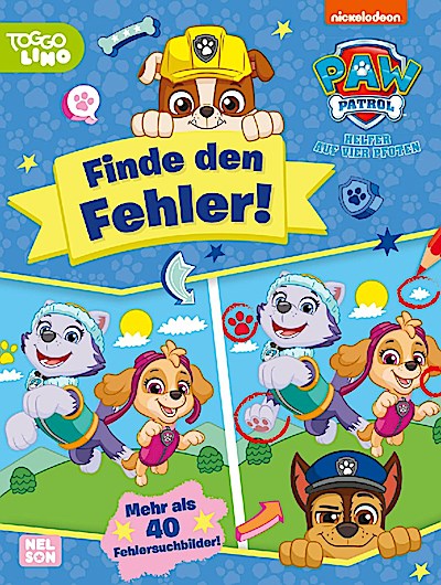 PAW Patrol Kindergartenheft: Finde den Fehler!